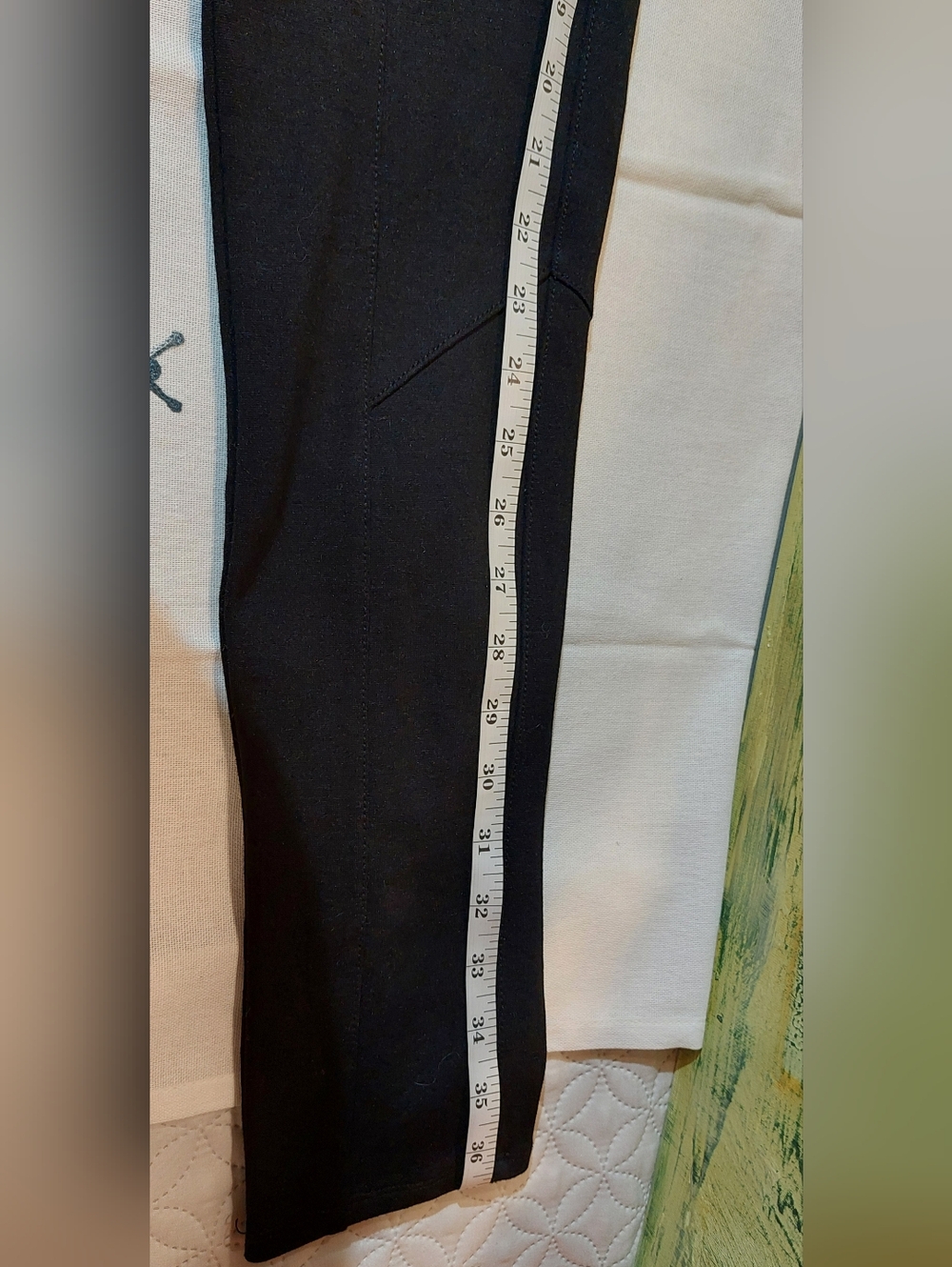 Ci Sono Black Ponte Skinny Pants with Gold Zipper Details - Picture 8 of 9